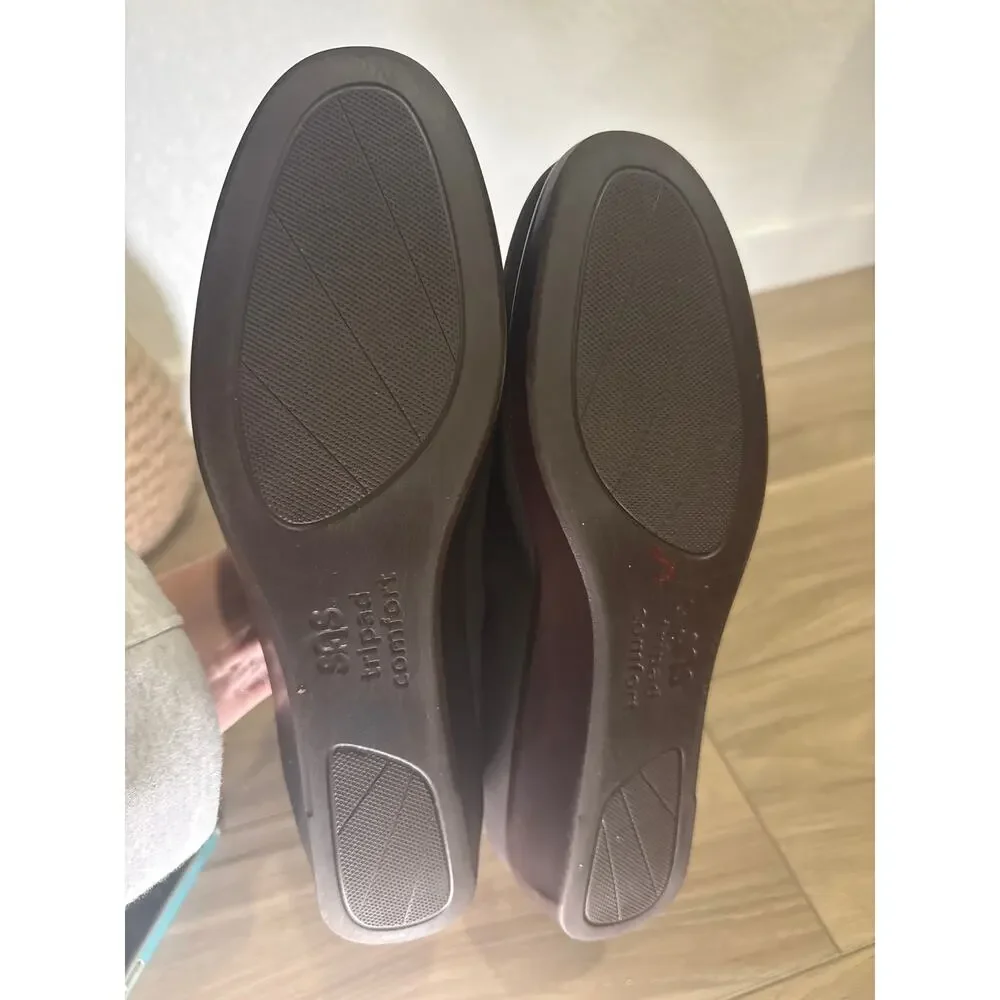 NEW SAS Bliss Women's Tripad Slip On Wedges Shoes Black Size 9.5 W USA NEW